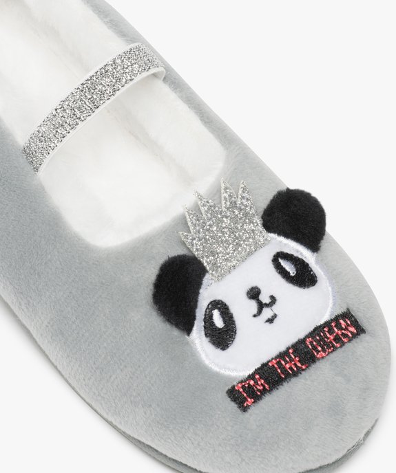 Chaussons fille forme ballerine avec motif panda vue6 - GEMO 4G FILLE - GEMO
