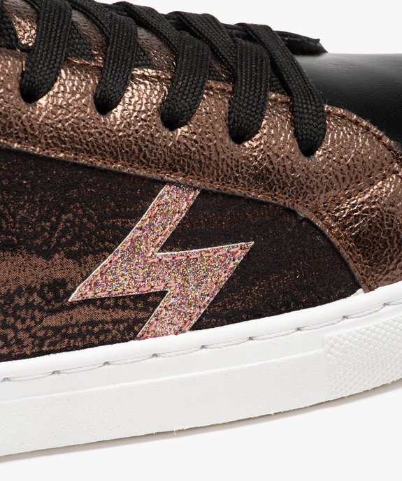 Baskets femme zébrées avec détails à paillettes vue6 - GEMO (SPORTSWR) - GEMO