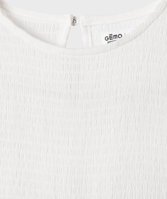 Blouse manches longues en viscose avec bas volanté fille vue2 - GEMO 4G FILLE - GEMO