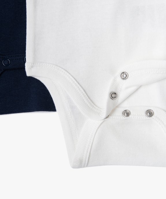 Body bébé manches courtes à col US motif fruits (lot de 3) vue2 - GEMO 4G BEBE - GEMO