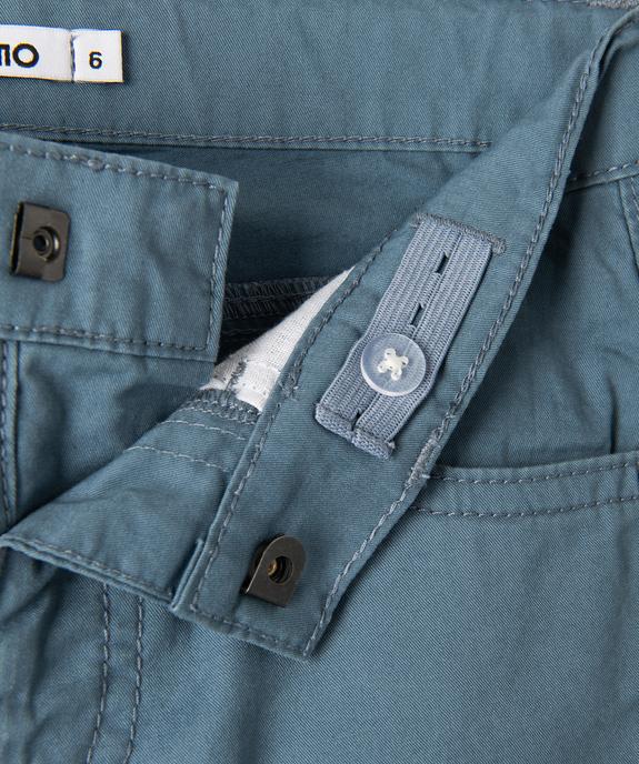 Bermuda en twill avec revers cousus garçon vue2 - GEMO 4G GARCON - GEMO