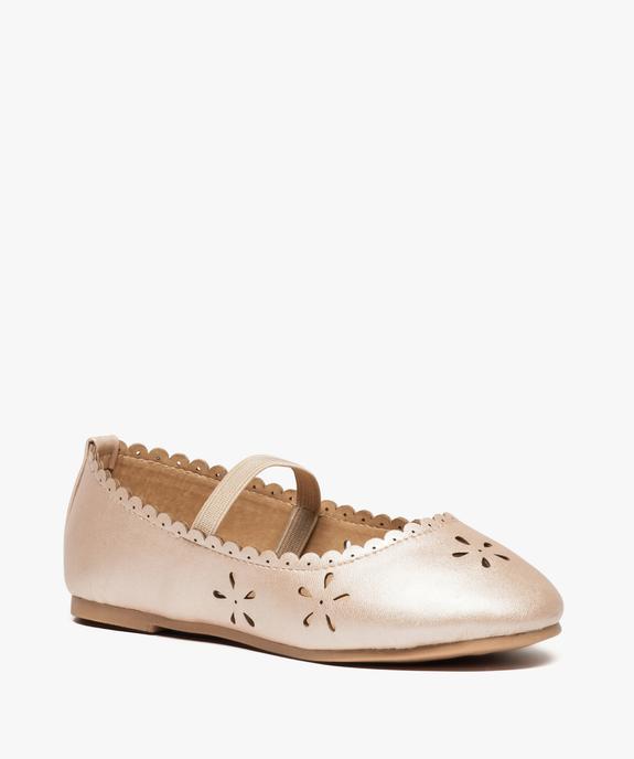 Ballerines filles irisées avec motifs fleuris perforés vue2 - GEMO (ENFANT) - GEMO