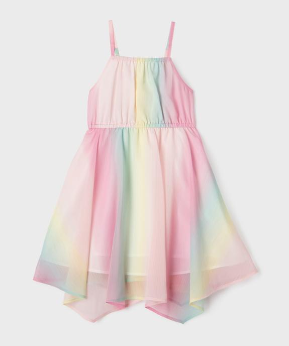 Robe à bretelles en voile multicolore fille vue1 - GEMO (ENFANT) - GEMO
