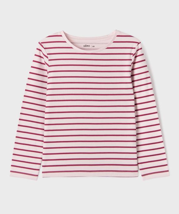Tee-shirt manches longues imprimé fille vue2 - GEMO 4G FILLE - GEMO