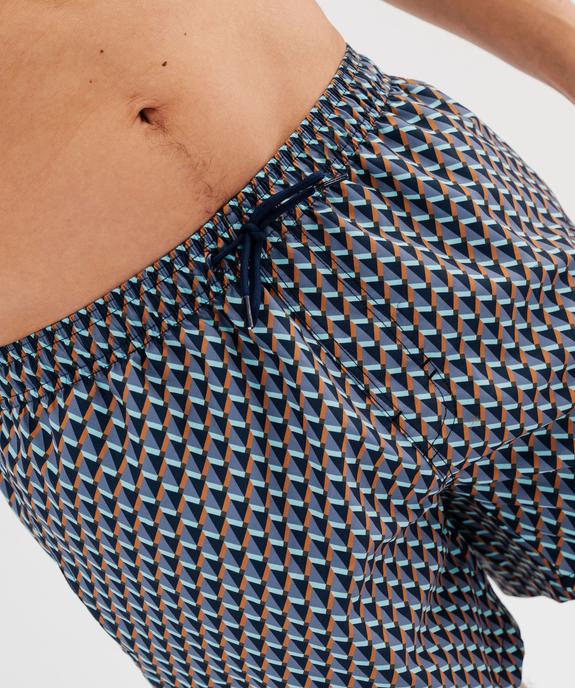 Short de bain imprimé géométrique homme vue4 - GEMO (PLAGE) - GEMO