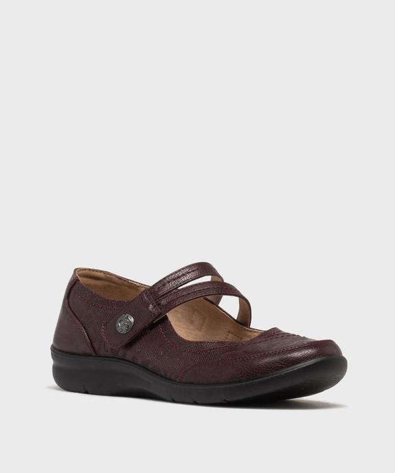 Ballerines confort à double bride scratch femme vue2 - G'FLEX - GEMO