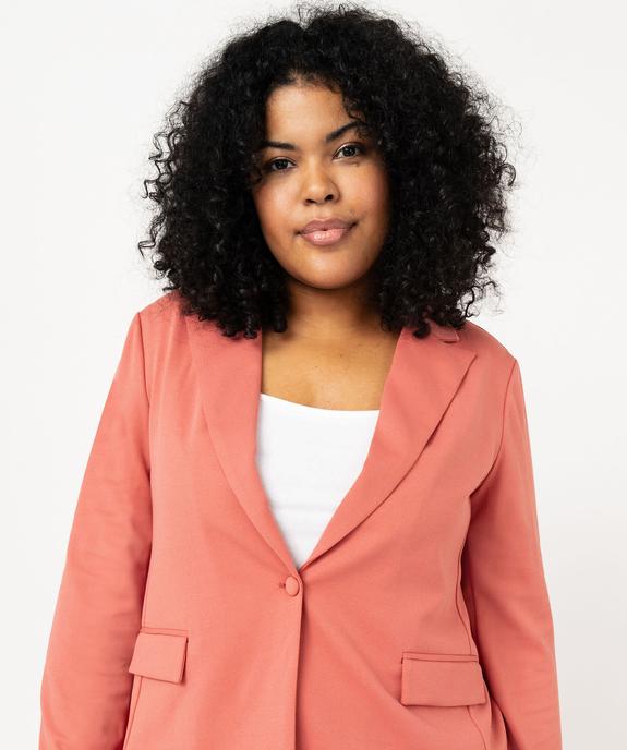 Veste blazer extensible fermeture un bouton femme grande taille vue2 - GEMO (G TAILLE) - GEMO