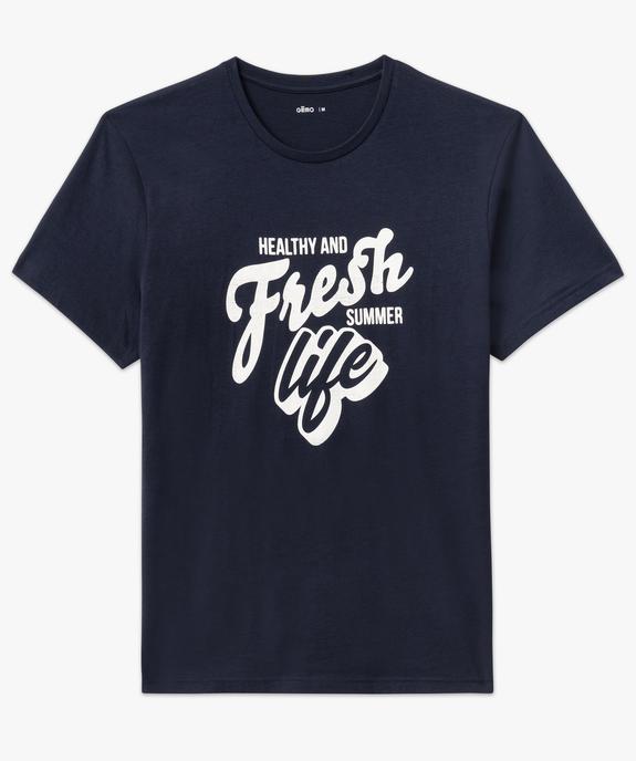Tee-shirt manches courtes à motif estival homme vue5 - GEMO 4G HOMME - GEMO