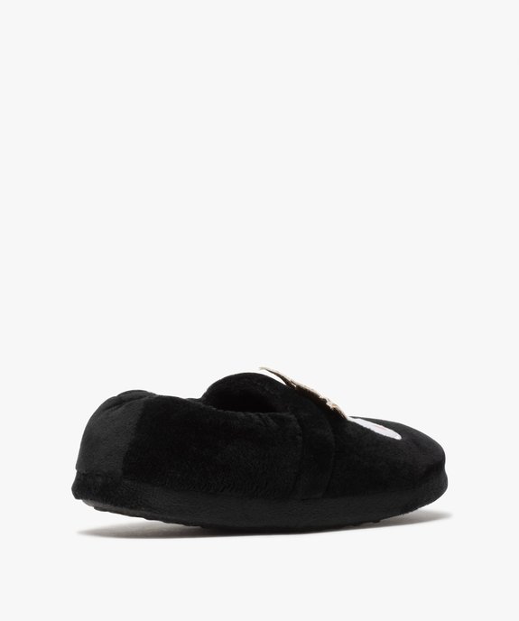 Chaussons fille en velours brodés pingouin vue4 - GEMO 4G FILLE - GEMO
