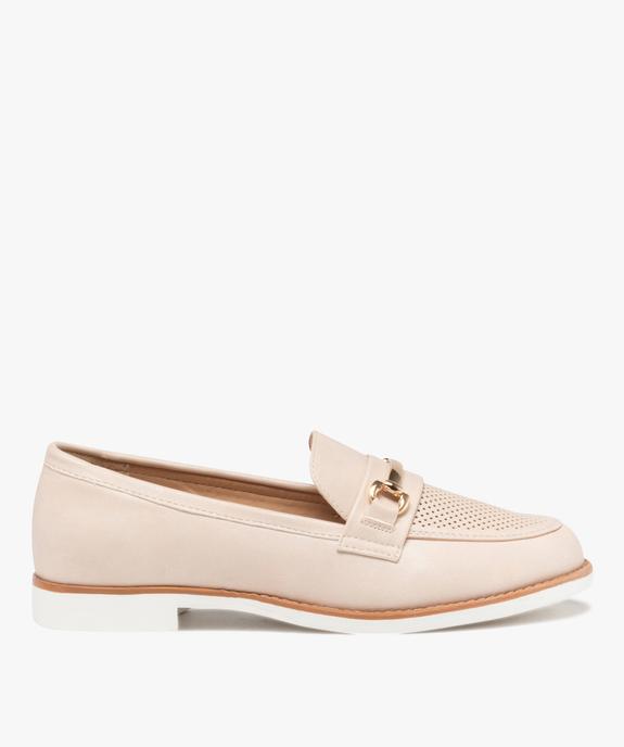 Mocassins femme unies à bout amande perforé  vue1 - GEMO (CASUAL) - GEMO