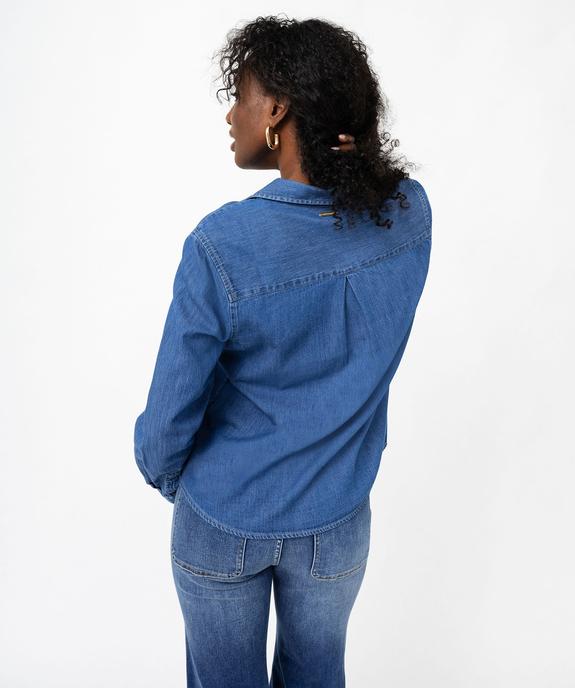 Chemise en jean légère femme - LuluCastagnette vue3 - LULUCASTAGNETTE - GEMO