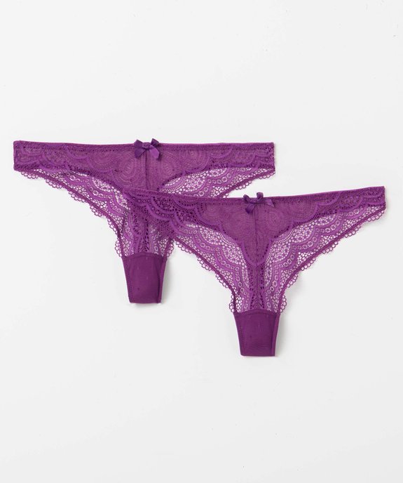 String en dentelle et tulle femme (lot de 2) vue3 - GEMO(HOMWR FEM) - GEMO