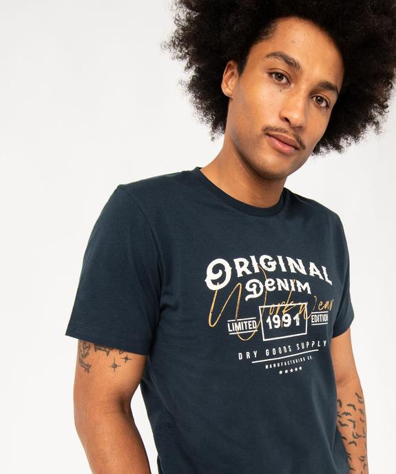 Tee-shirt homme à manches courtes avec imprimé rétro vue2 - GEMO (HOMME) - GEMO