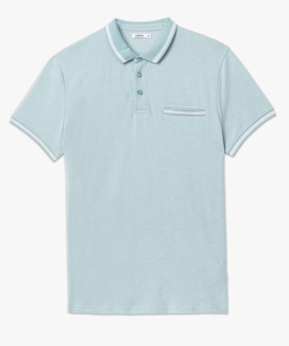 Polo homme à manches courtes et petit motif vue4 - GEMO (HOMME) - GEMO