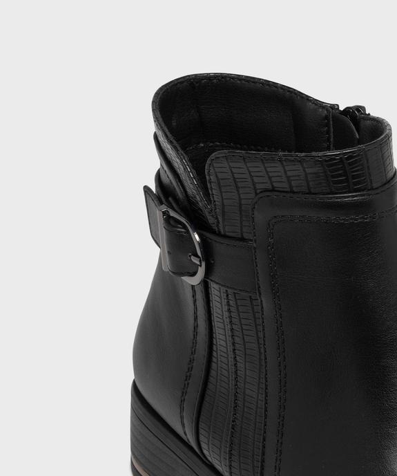 Boots à talon plat et boucle décorative femme vue6 - VALENTINA BALDA - GEMO