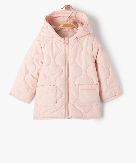 Blouson bébé fille matelassé à capuche - GEMO 4G BEBE Blouson bébé fille matelassé à capuche vue1 - GEMO 4G BEBE - GEMO