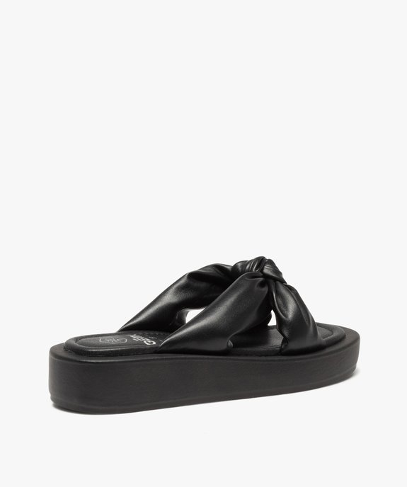 Mules femme unies à semelle épaisse et brides matelassées vue4 - GEMO (CASUAL) - GEMO