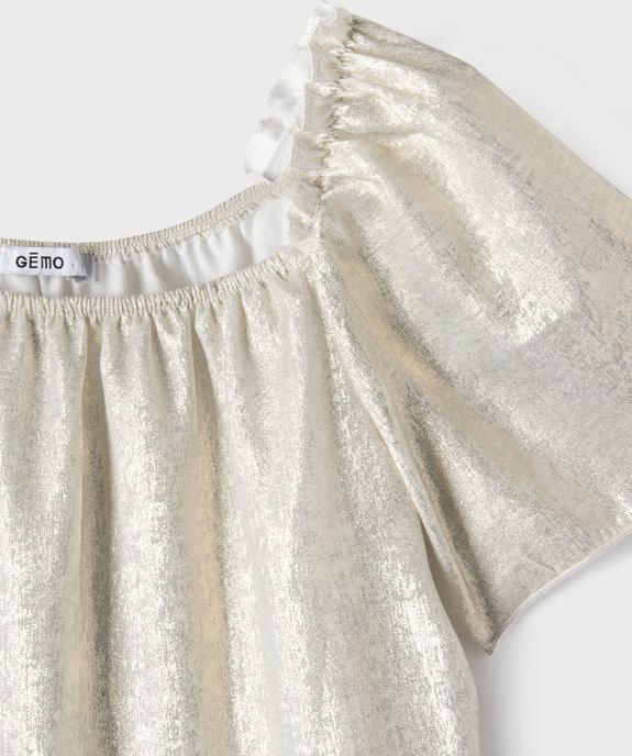Robe de cérémonie aux reflets métallisés fille vue2 - GEMO (ENFANT) - GEMO