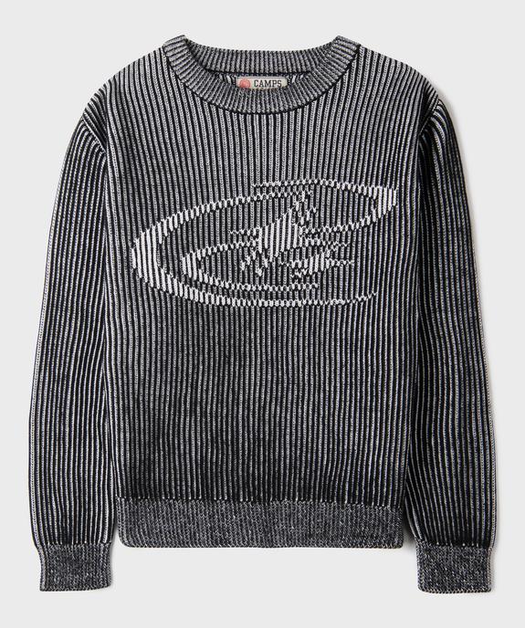 Pull en maille côtelée à motif garçon - Camps United vue1 - CAMPS - GEMO