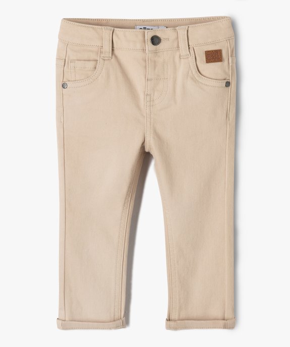 Pantalon slim en toile extensible bébé garçon vue1 - GEMO 4G BEBE - GEMO
