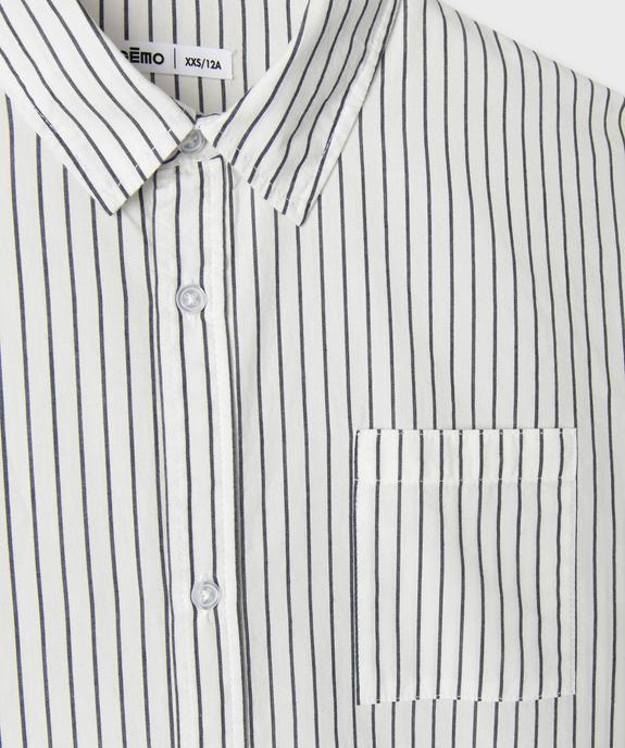 Chemise manches longues à rayures fille vue2 - GEMO (JUNIOR) - GEMO