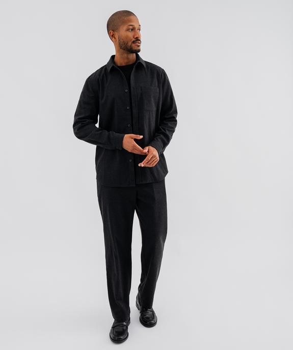 Chemise manches longues en flanelle homme vue5 - GEMO (HOMME) - GEMO