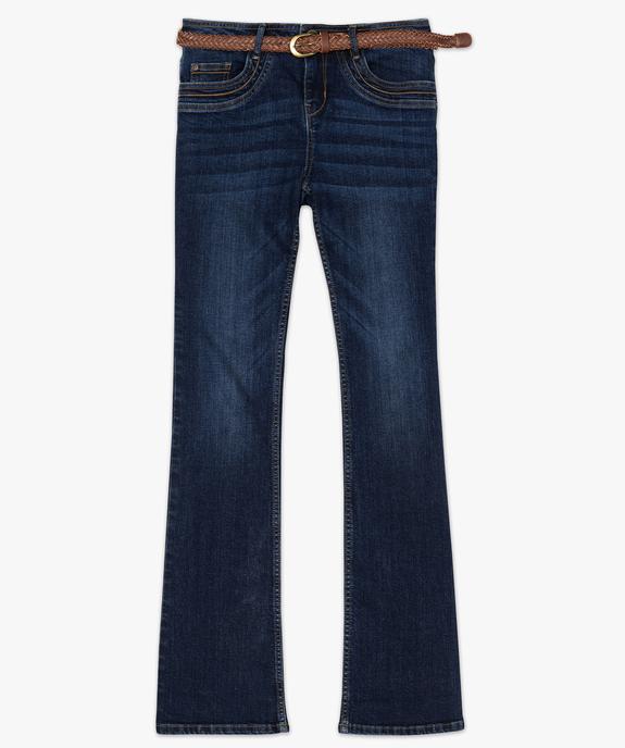 Jean femme coupe Bootcut avec ceinture tressée vue4 - GEMO(FEMME PAP) - GEMO