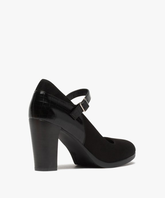 Escarpins femme à talon unis et fine bride  vue4 - GEMO(URBAIN) - GEMO