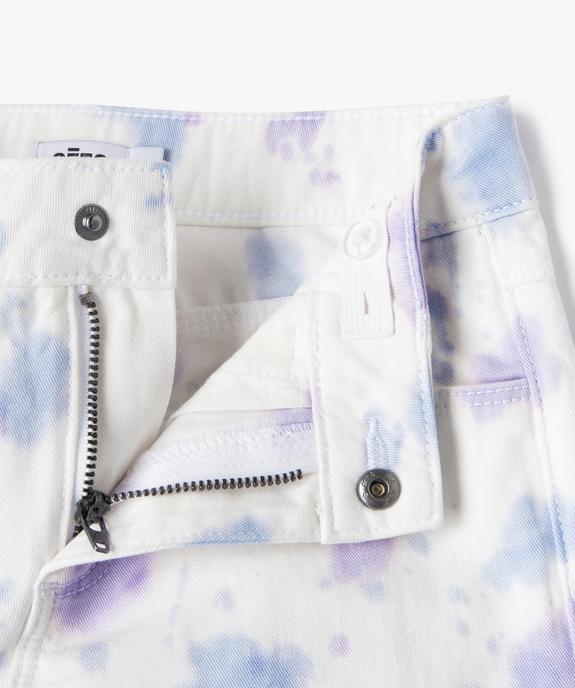 Short en coton à motifs tachetés fille vue2 - GEMO 4G FILLE - GEMO