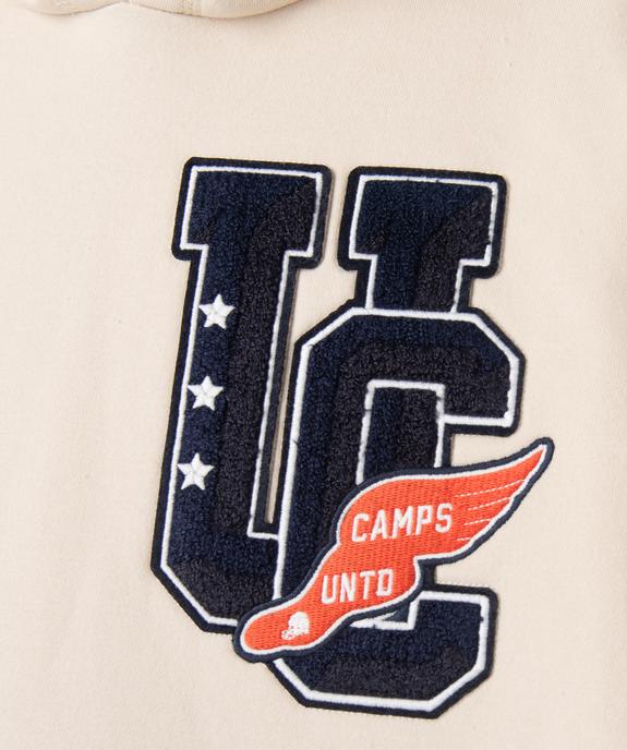 Sweat à capuche avec large motif brodé garçon - Camps United vue3 - CAMPS - GEMO