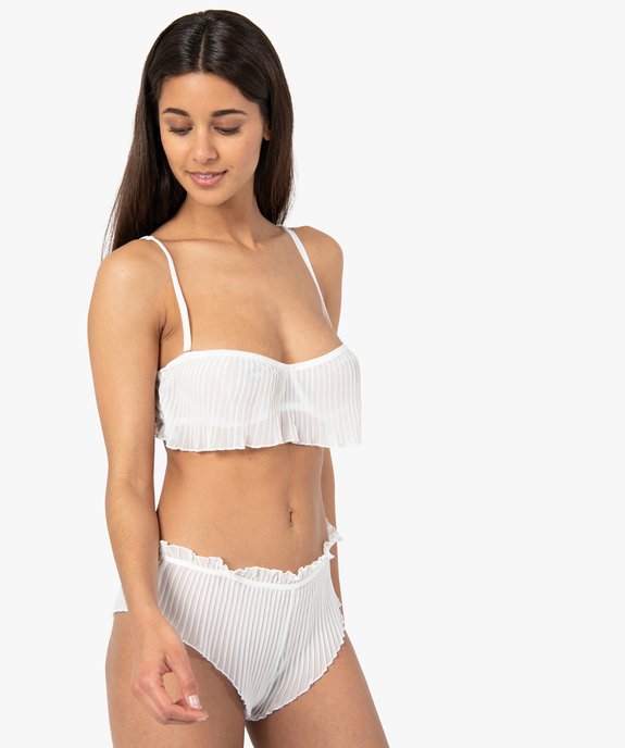Culotte femme en voile plissé vue3 - GEMO(HOMWR FEM) - GEMO