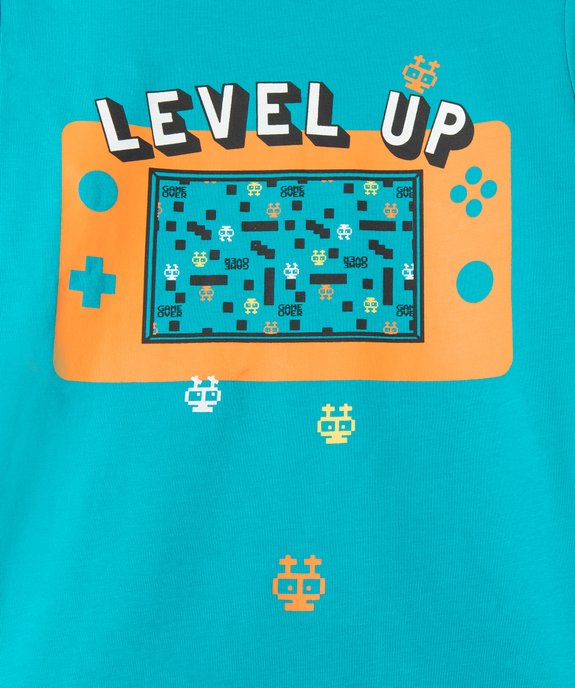 Pyjama garçon en jersey motif jeu vidéo rétro vue2 - GEMO (ENFANT) - GEMO