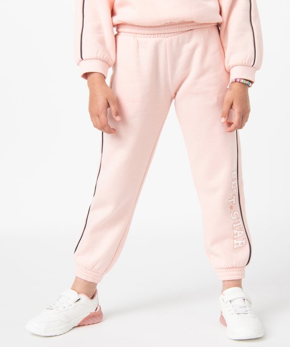 Pantalon de jogging fille en molleton chaud vue1 - GEMO (ENFANT) - GEMO