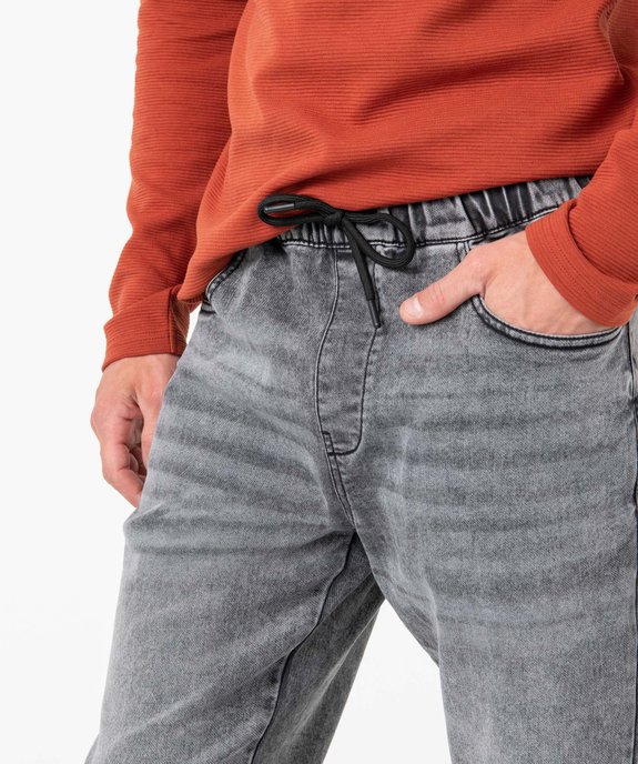 Jogger denim homme aspect délavé vue2 - GEMO (HOMME) - GEMO