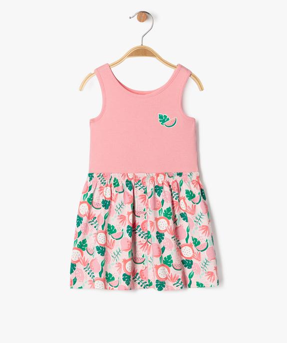Robe sans manches effet 2-en-1 bébé fille vue1 - GEMO(BEBE DEBT) - GEMO