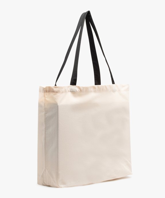Tote bag grand format en tissu imprimé femme vue2 - GEMO (ACCESS) - GEMO