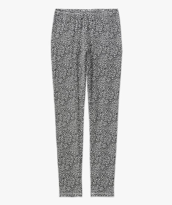 Legging imprimé en coton extensible femme vue4 - GEMO 4G FEMME - GEMO