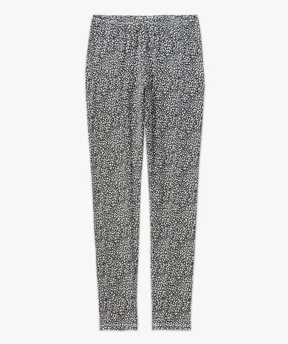 Legging imprimé en coton extensible femme vue4 - GEMO 4G FEMME - GEMO