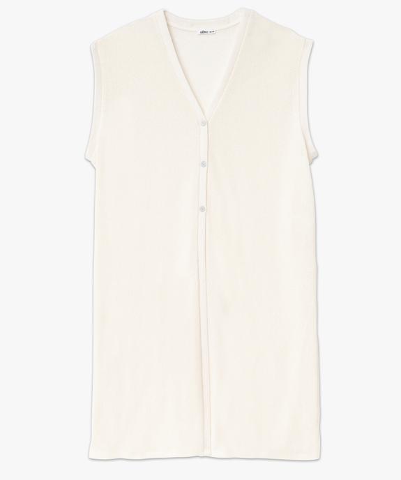 Gilet long sans manches en maille femme grande taille vue5 - GEMO (G TAILLE) - GEMO