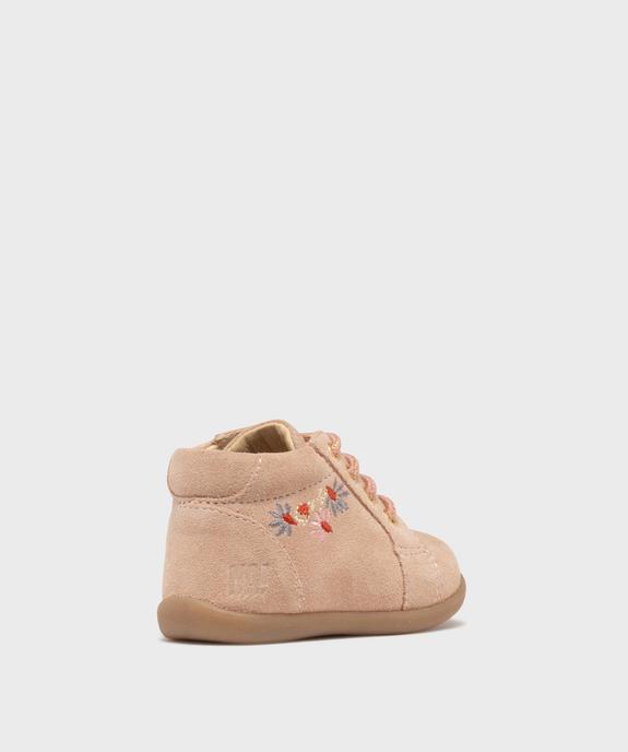 Chaussures premiers pas dessus cuir bébé fille - NA! vue4 - NA! - GEMO