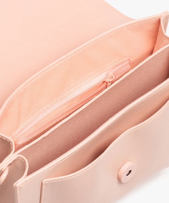 Sac femme à rabat avec bandoulière bi-matières vue3 - GEMO (ACCESS) - GEMO