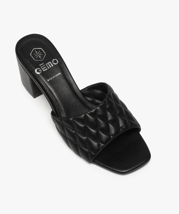 Mules femme à talon carré et dessus matelassé vue5 - GEMO(URBAIN) - GEMO