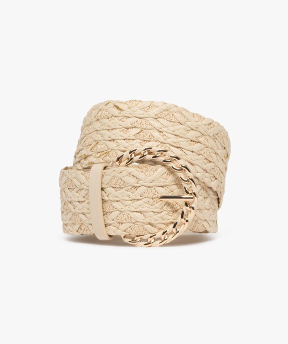 Ceinture tressée en paille de papier et fil lurex femme vue2 - GEMO (ACCESS) - GEMO