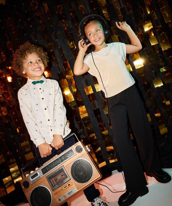 Chemise manches longues imprimée avec nœud papillon garçon vue1 - GEMO (ENFANT) - GEMO