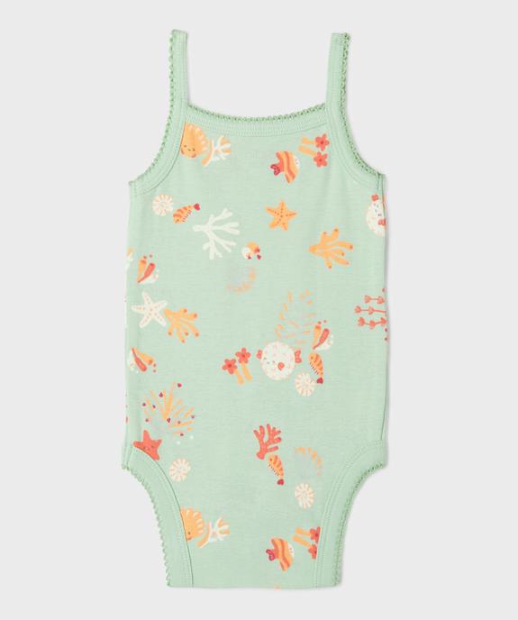 Body à bretelles à motifs marins bébé fille (lot de 3) vue4 - GEMO 4G BEBE - GEMO