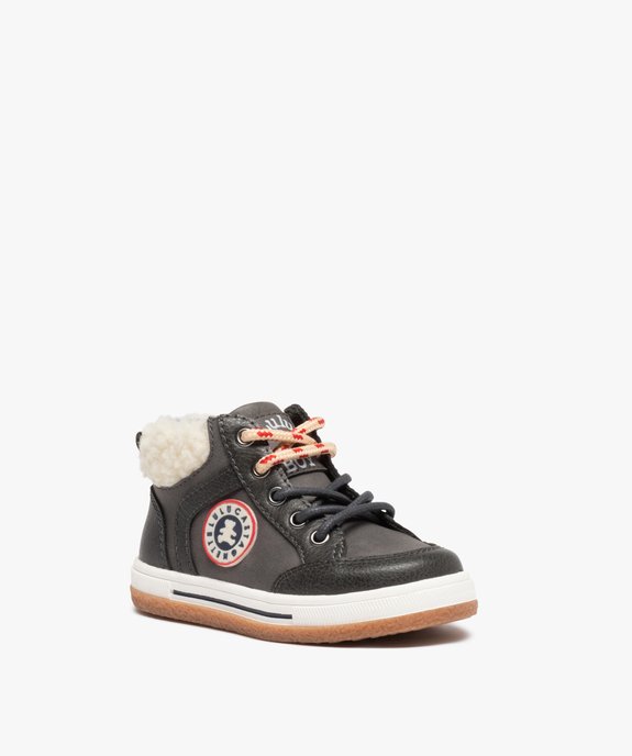 Baskets bébé garçon mid-cut à col sherpa - LuluCastagnette vue2 - LULU CASTAGNETT - GEMO