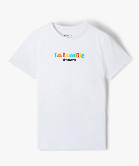 Tee-shirt à message manches courtes garçon vue2 - GEMO (ENFANT) - GEMO