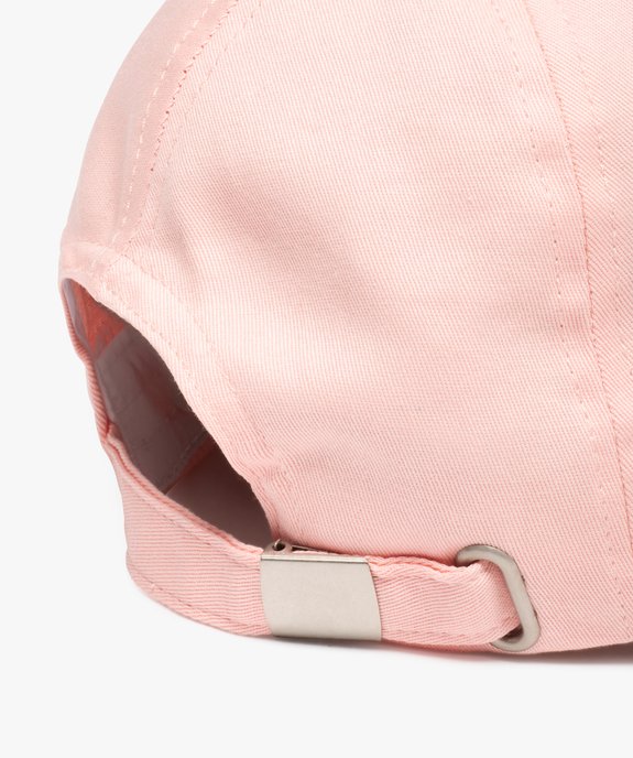 Casquette femme en toile avec biais contrastant sur la visière vue3 - GEMO (ACCESS) - GEMO