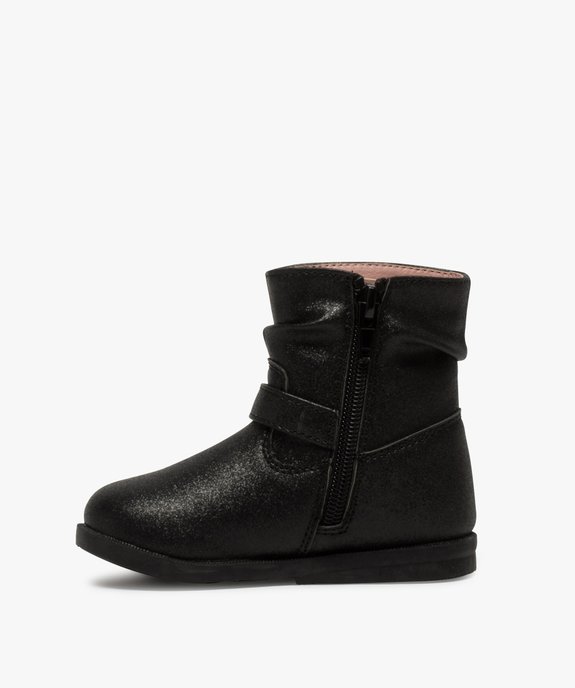 Bottines bébé fille irisées avec boucle métallique vue3 - GEMO(BEBE DEBT) - GEMO