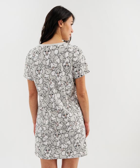 Chemise de nuit manches courtes à motifs lapin Panpan femme - Disney vue3 - PANPAN - GEMO